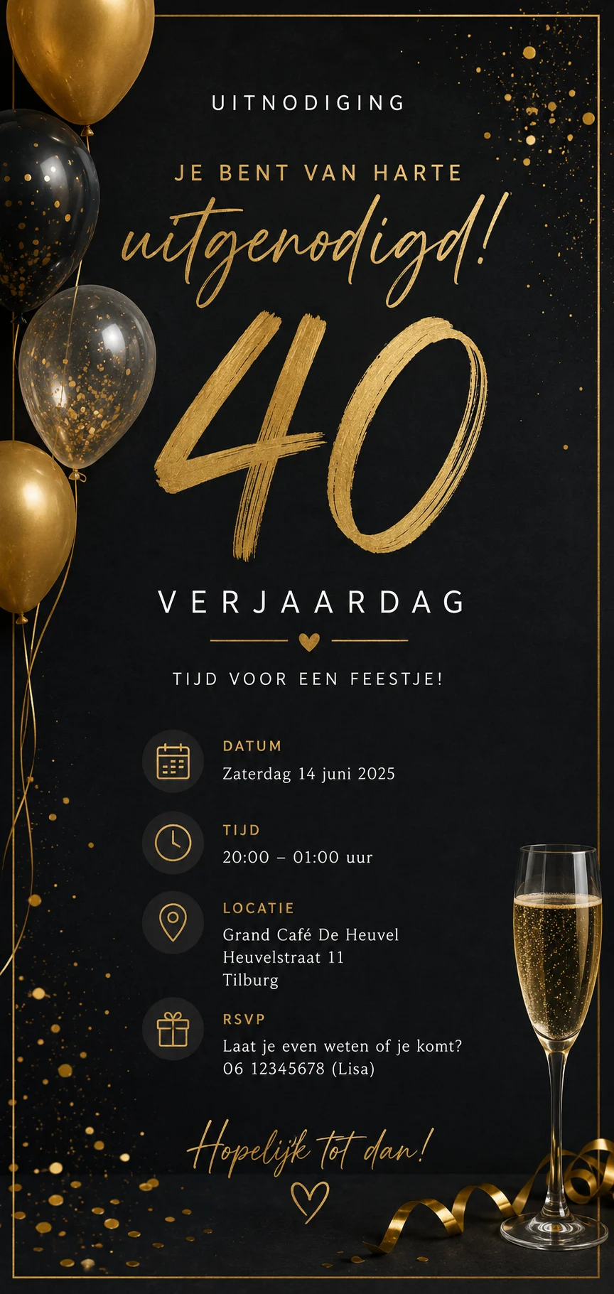 Black & gold 40th