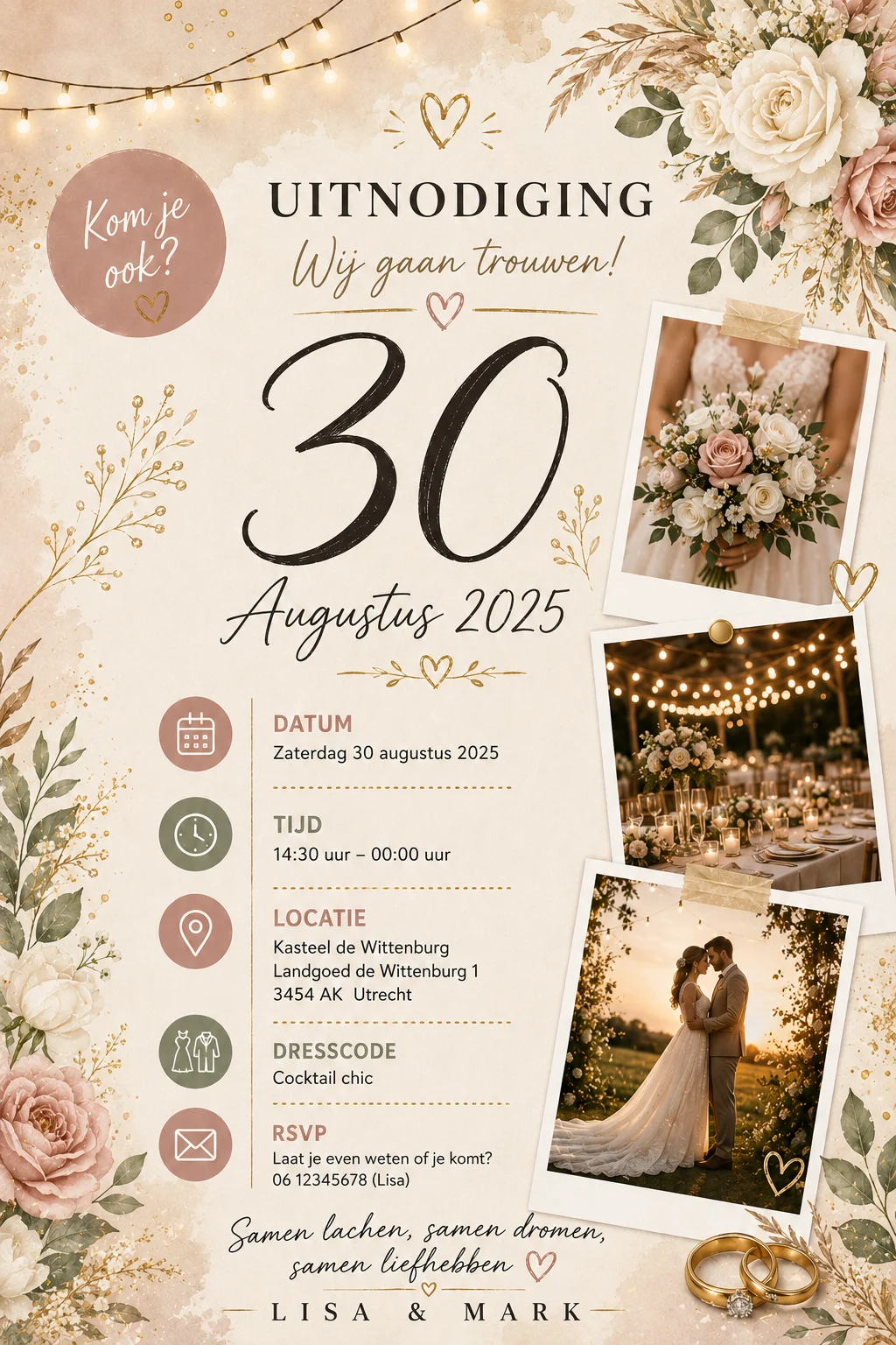 Rose garden wedding
